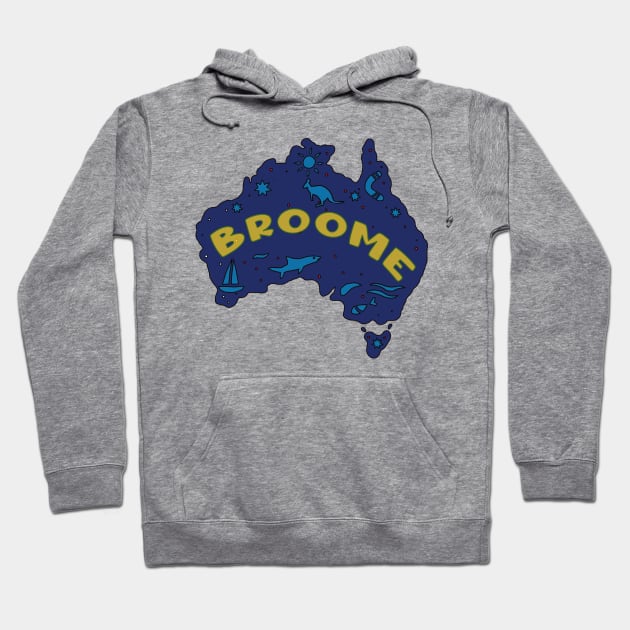 AUSTRALIA MAP AUSSIE BROOME Hoodie by elsa-HD